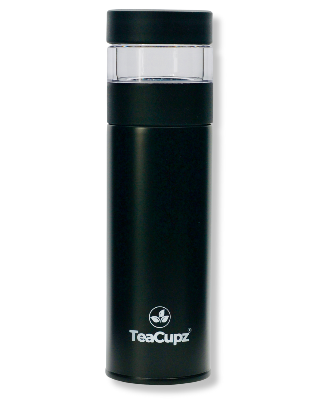 Design-Teeflasche | Edelstahl (Schwarz)