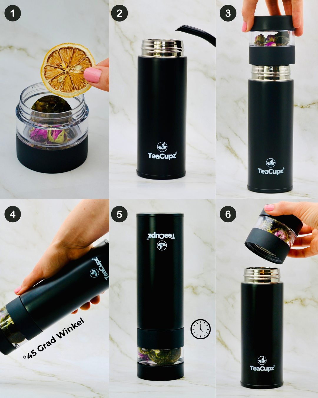 Starter-Set Duo | Schwarz (Edelstahl) – Perfekter Start in dein Tee-Ritual