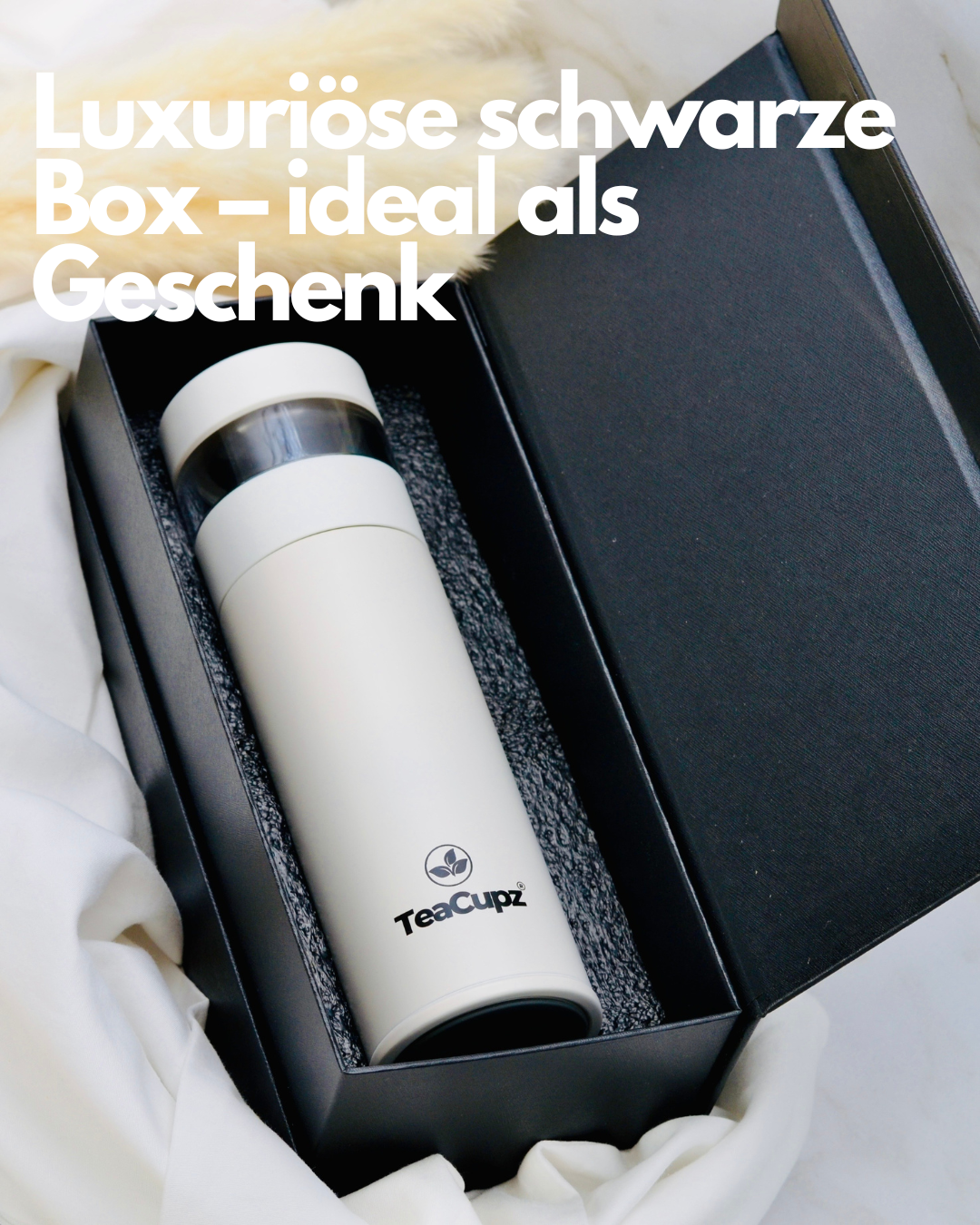 Design-Teeflasche | Edelstahl (Weiß)