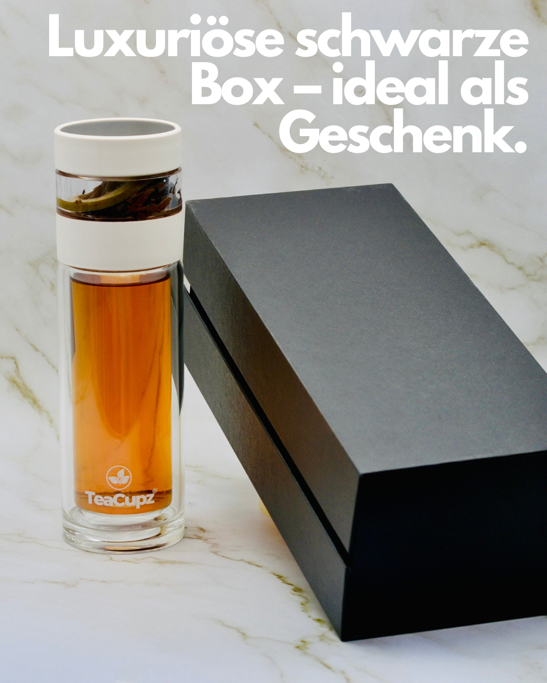 Design-Teeflasche | Glas (Weiß)