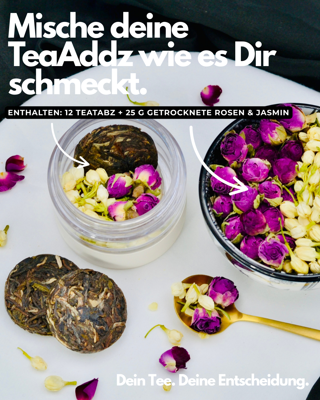 Grüner Tee (Pu Erh) | mit Rosen und Jasmin