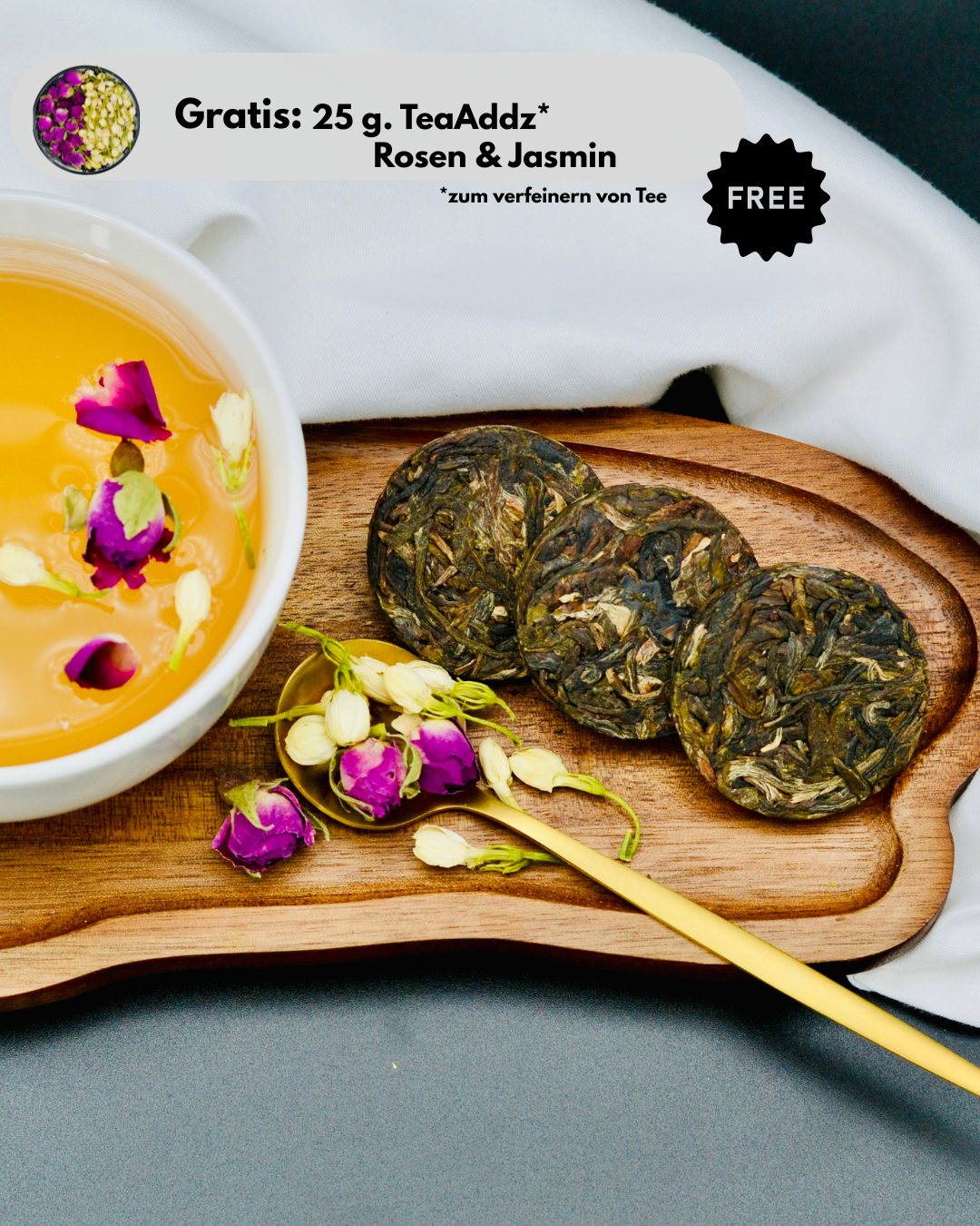 Grüner Tee (Pu Erh) | mit Rosen und Jasmin