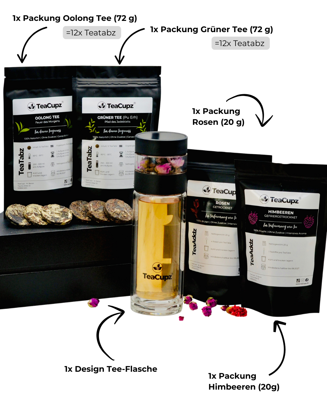 Starter-Set Duo | Schwarz (Glas) – Perfekter Start in dein Tee-Ritual