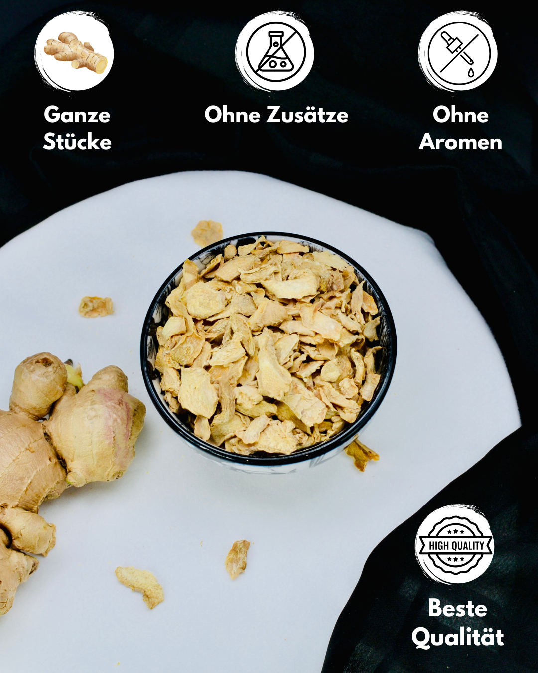 Ingwer (getrocknet) | mit intensivem Geschmack