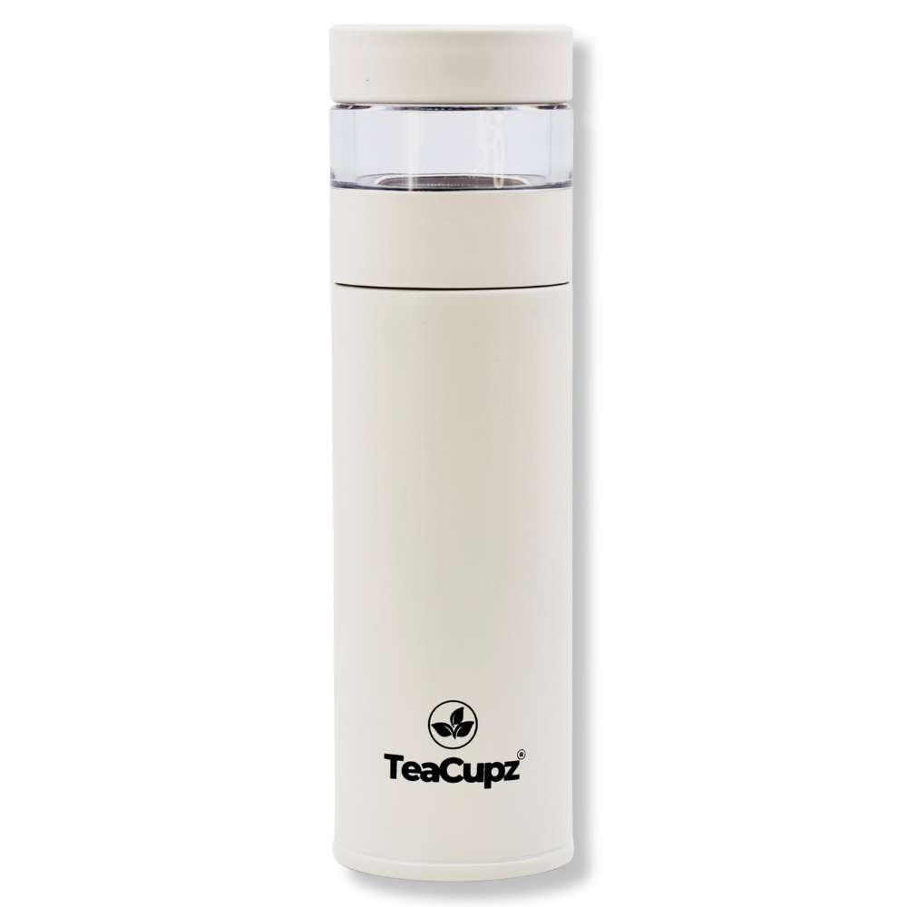 Design-Teeflasche | Edelstahl (Weiß)