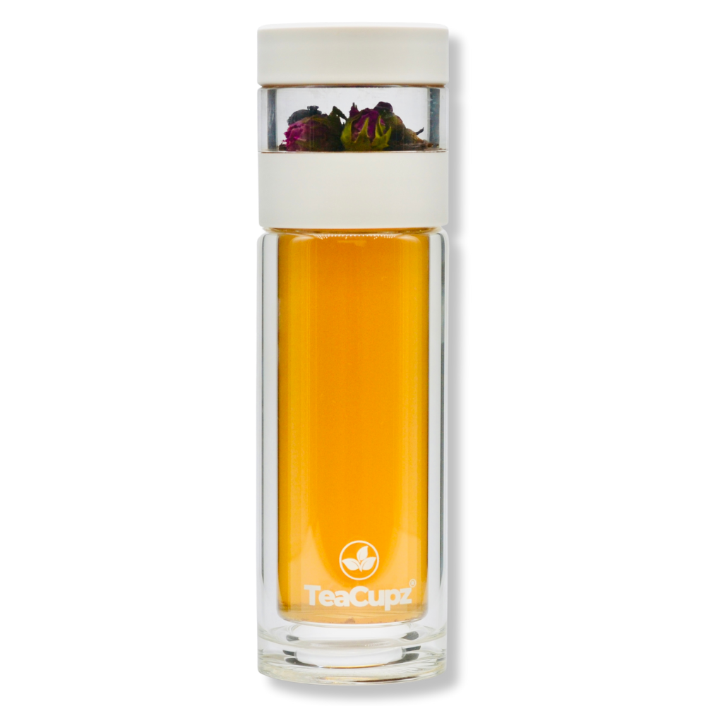 Design-Teeflasche | Glas (Weiß)