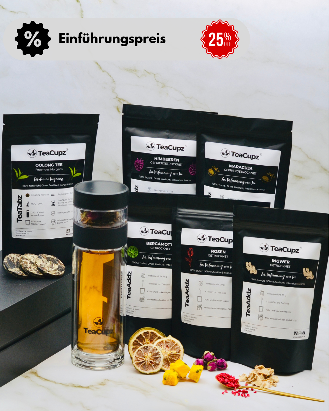 Starter-Set Oolong | Weiß (Schwarz) – Dein Einstieg in natürlichen Teegenuss