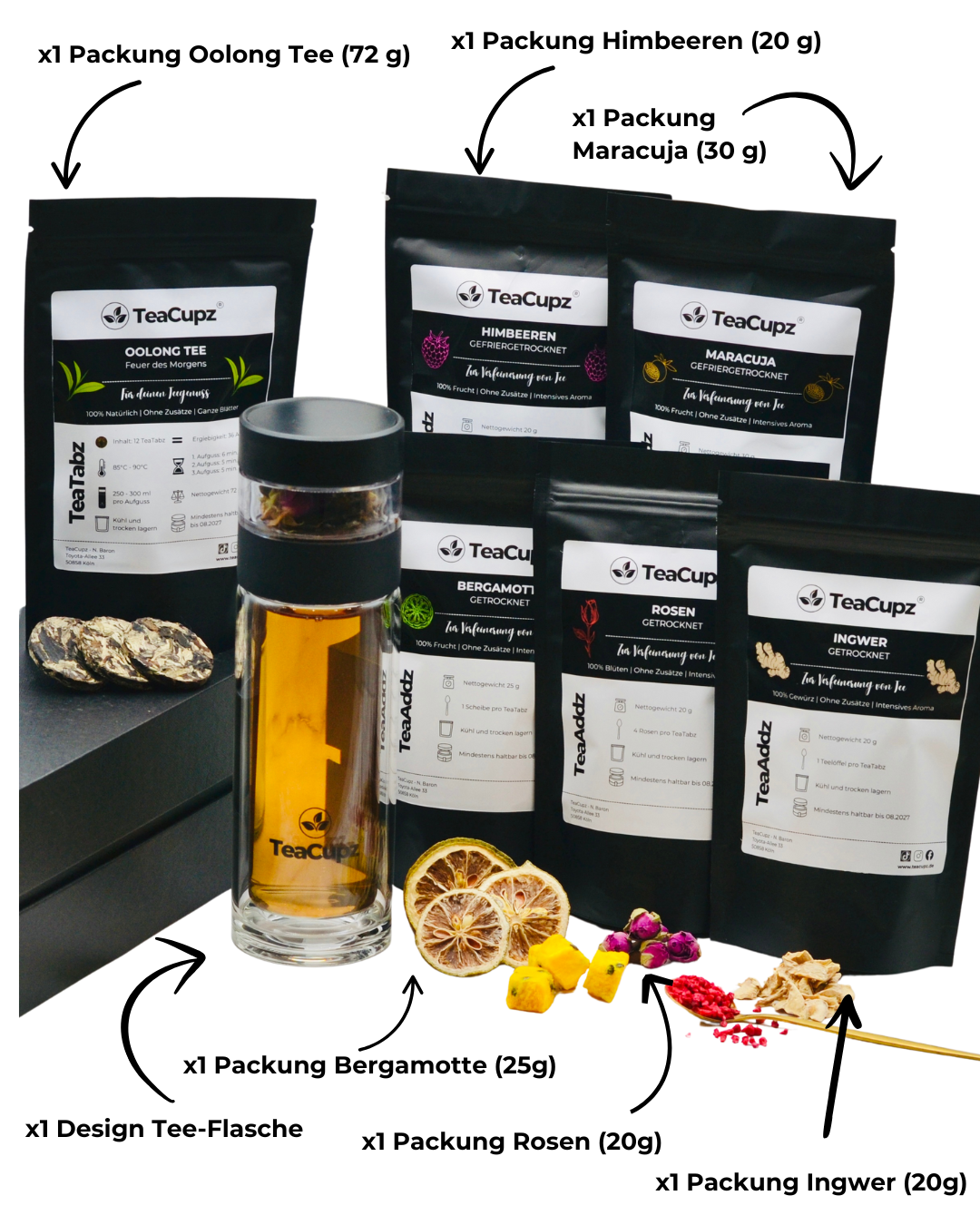 Starter-Set Oolong | Weiß (Schwarz) – Dein Einstieg in natürlichen Teegenuss