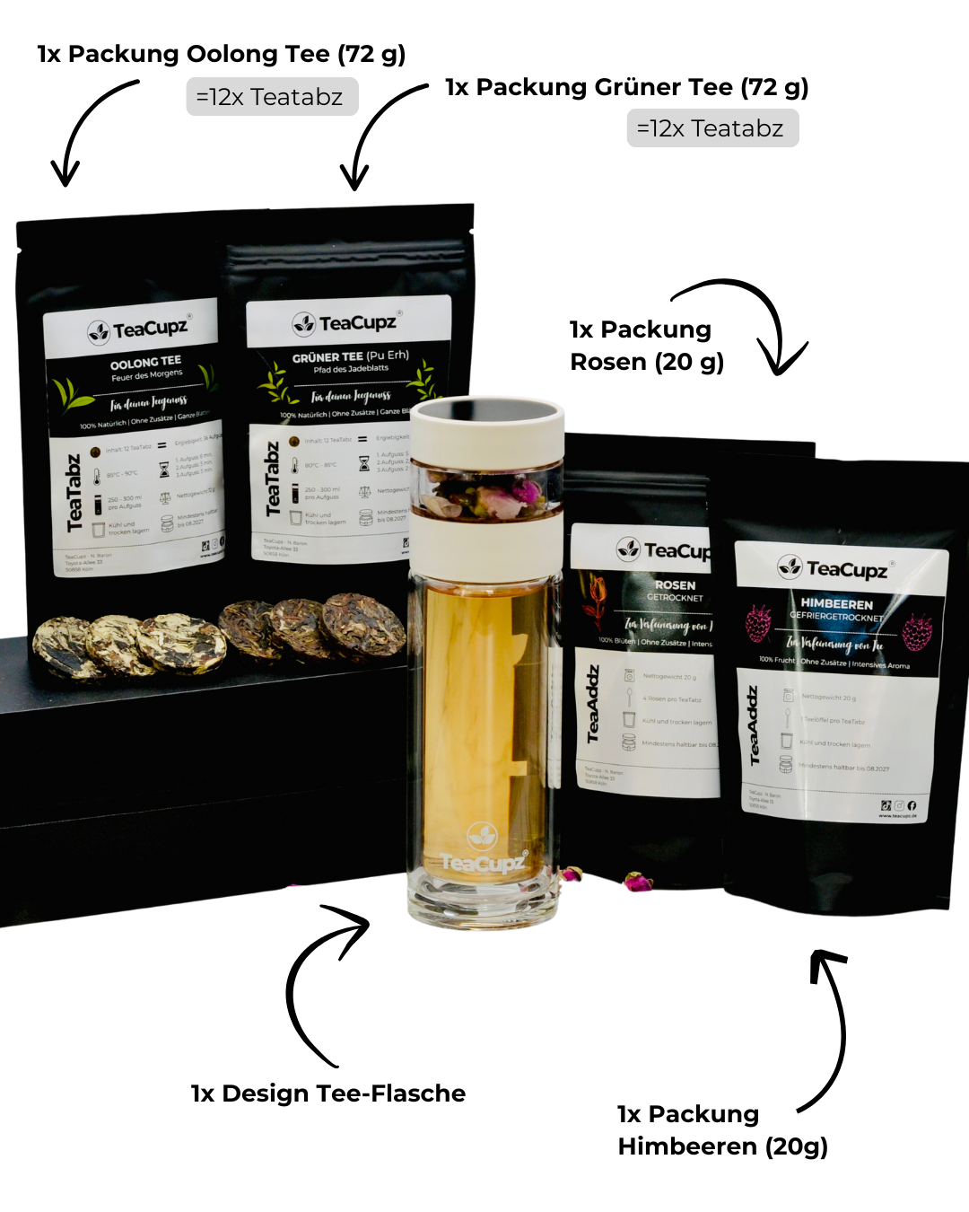 Starter-Set Duo | Weiß (Glas) – Perfekter Start in dein Tee-Ritual